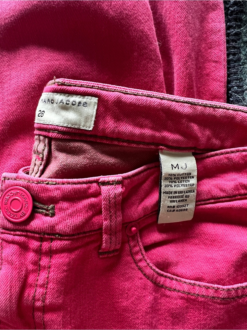Vintage Marc By Marc Jacobs Hot Pink Skinny Jeans - Picture 8 of 8